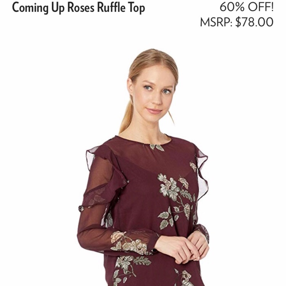 BB Dakota
Coming Up Roses Ruffle Top - Picture 4 of 5